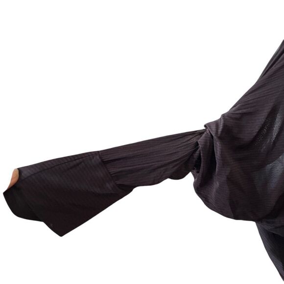 Jolaby Open Front Draped Fine Silk Knit Cardigan - Picture 5 of 9